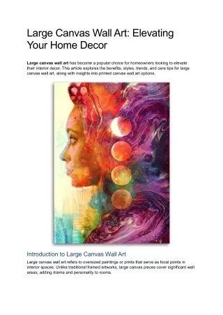 large canvas wall art elevating your home decor