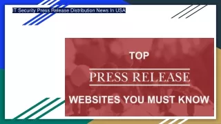 it security press release distribution news in usa