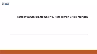 Europe Visa Consultants in Surat- Canopus Global Education