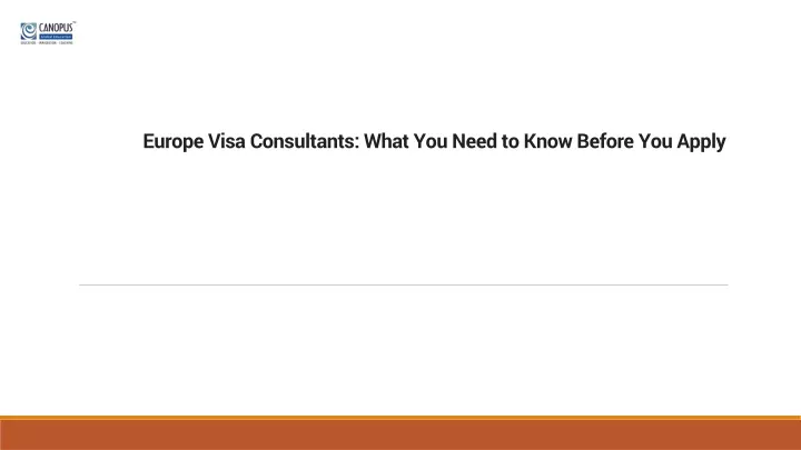 europe visa consultants what you need to know before you apply