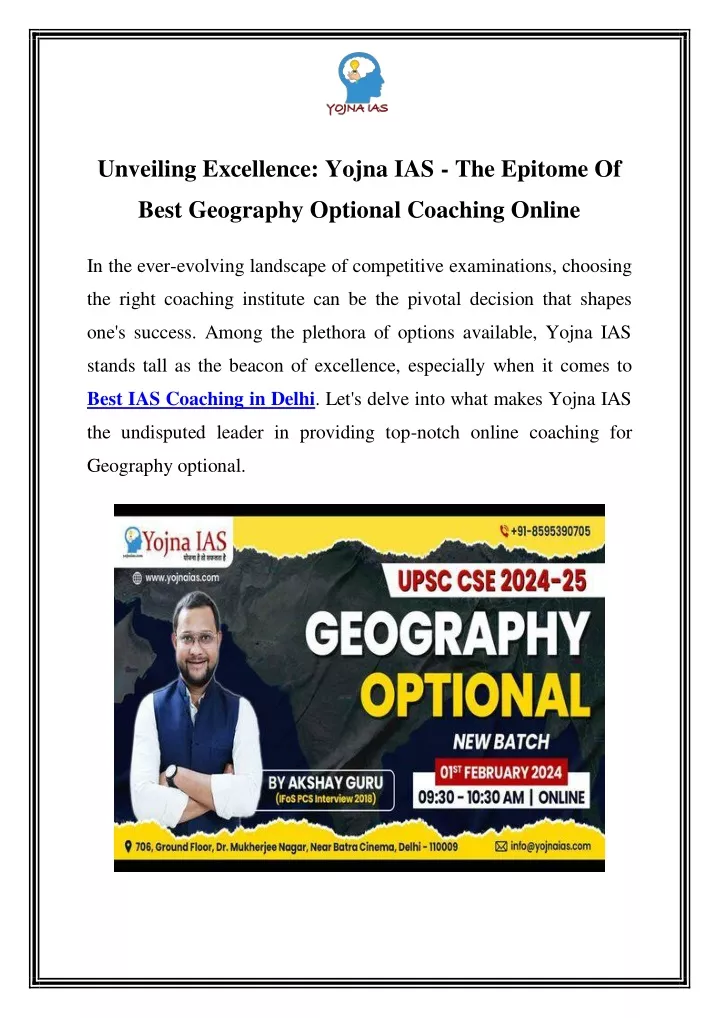 unveiling excellence yojna ias the epitome of