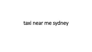 taxi near me sydney