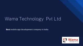 mobile app developer in India-Wama Technology Pvt Ltd