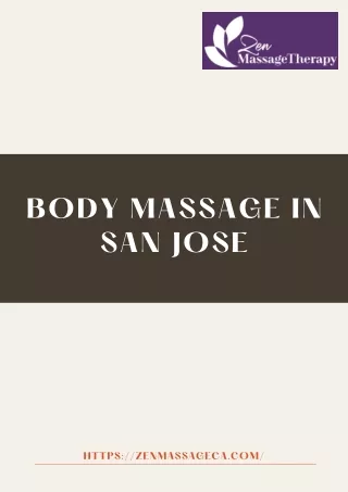 Contact the Ultimate Body Massage Experience in San Jose