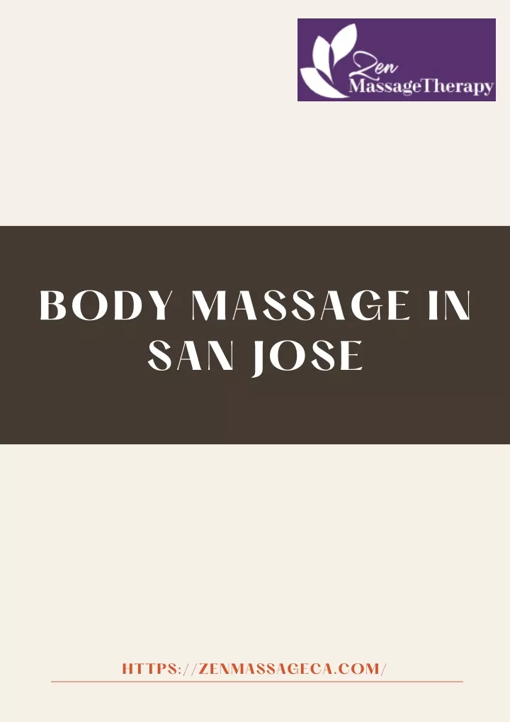 body massage in san jose