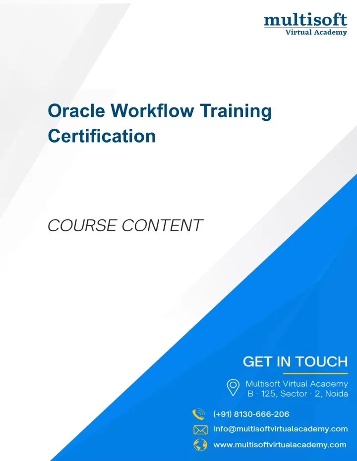 oracle workflow training certification