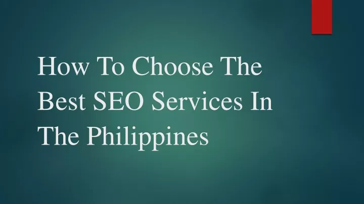 how to choose the best seo services