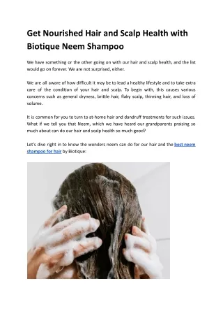 Get Nourished Hair and Scalp Health with Biotique Neem Shampoo (2)