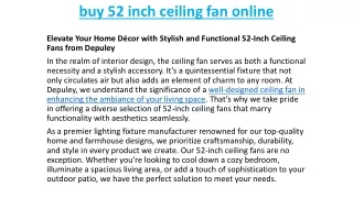 buy 52 inch ceiling fan online