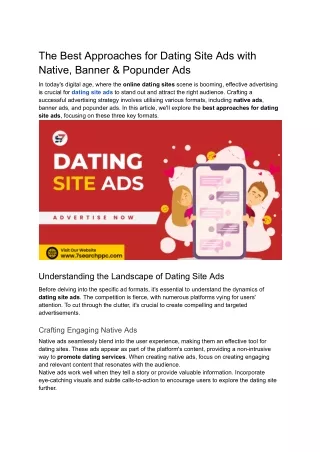 Dating Site Ads | Dating Ad Network