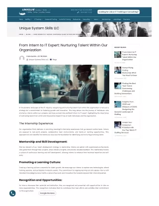 From Intern to IT Expert: Nurturing Talent Within Our Organization