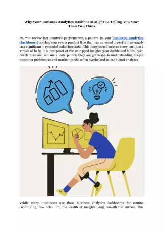 why your business analytics dashboard might