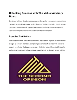 virtual boarding  business advisory