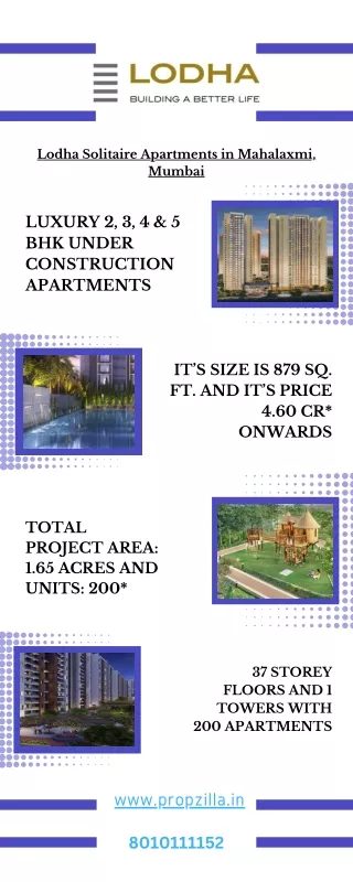 lodha solitaire apartments in mahalaxmi mumbai