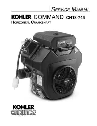 Kohler Command Ch745 Horizontal Crankshaft Service Repair Manual