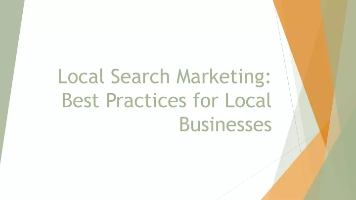 local search marketing best practices for local
