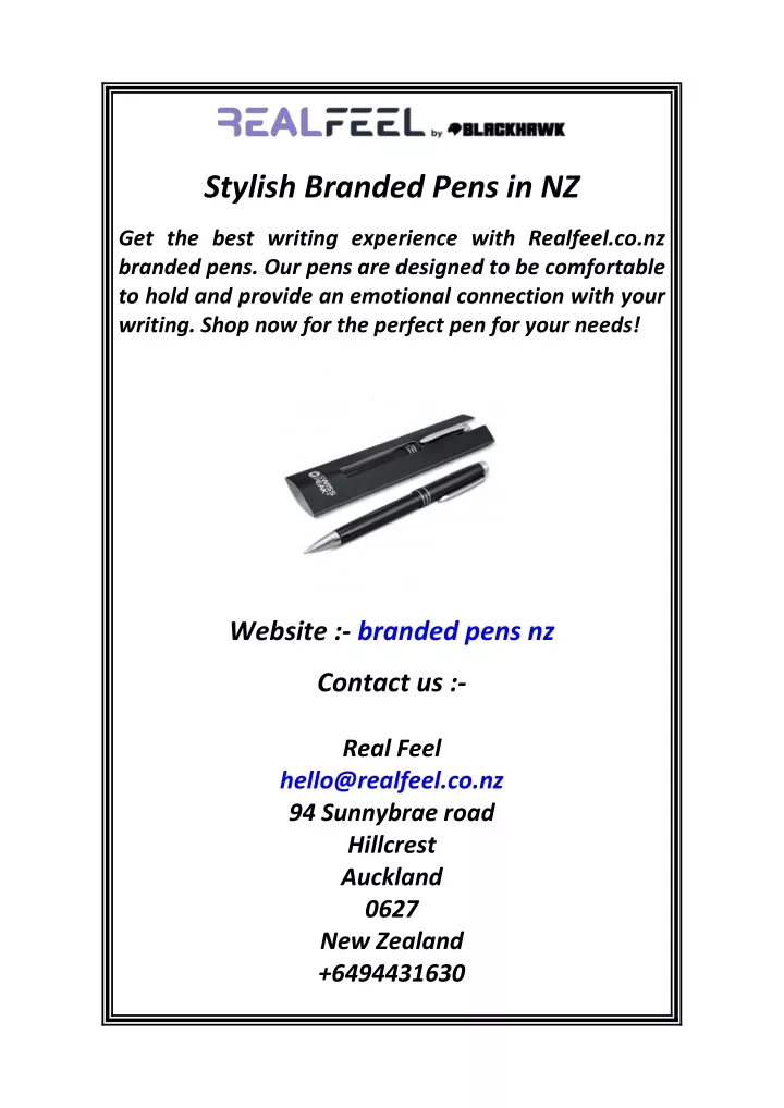 stylish branded pens in nz