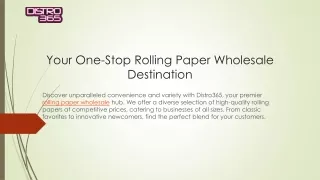 Rolling Paper Wholesale