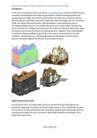best techniques of point cloud to cad and scan