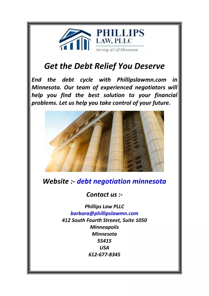 get the debt relief you deserve