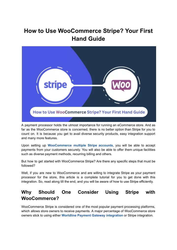 how to use woocommerce stripe your first hand
