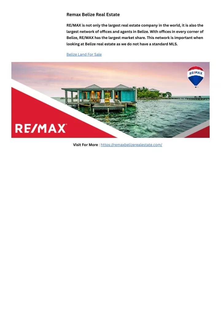 remax belize real estate