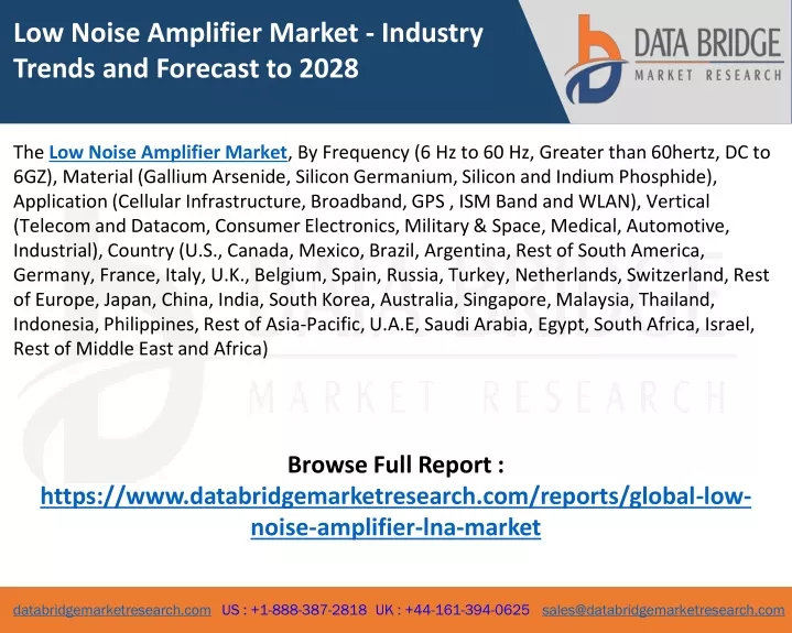 low noise amplifier market industry trends