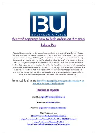 Secret Shopping how to hide orders on Amazon Like a Pro