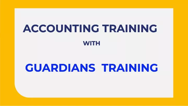 accounting training accounting training