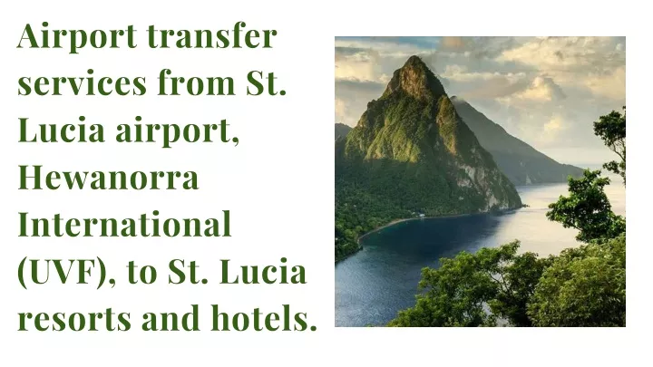 airport transfer services from st lucia airport