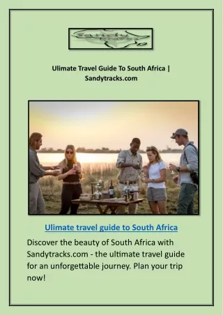 Luxury South Africa Safari Experiences | Sandytracks.com