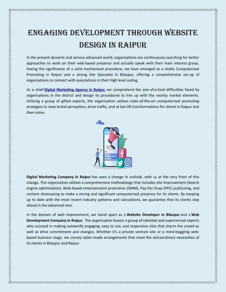 engaging development through website design