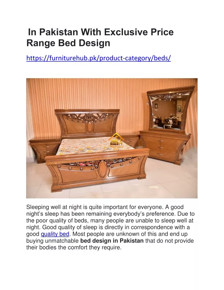 in pakistan with exclusive price range bed design