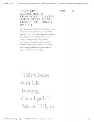 _Tally Course with GB Training Chandigarh_ I _Master Tally in Chandigarh_ _ _Gst Course in Chandigarh_ I _Advance Excel