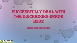 successfully deal with the quickbooks error h202
