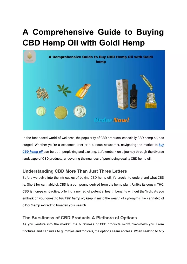 a comprehensive guide to buying cbd hemp oil with