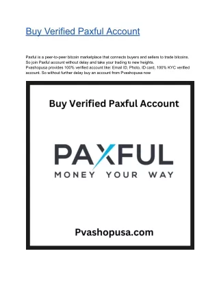 Buy Verified Paxful Account