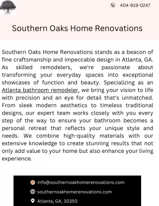 Southern Oaks Home Renovations