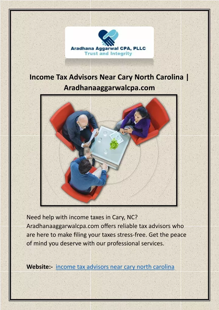 income tax advisors near cary north carolina