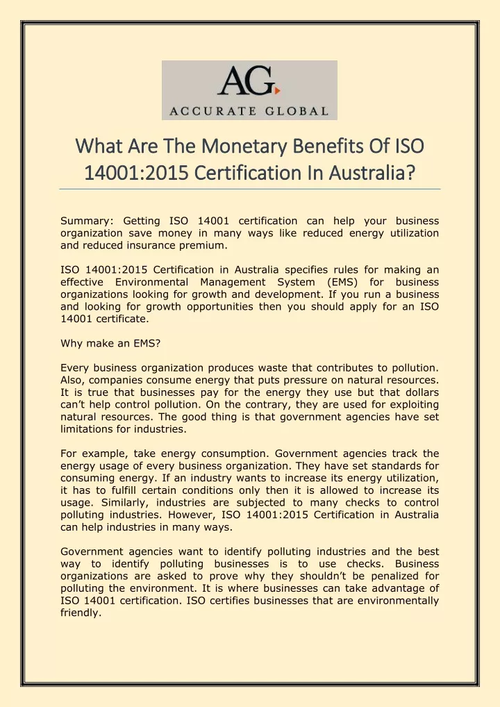 what are the monetary benefits of iso what