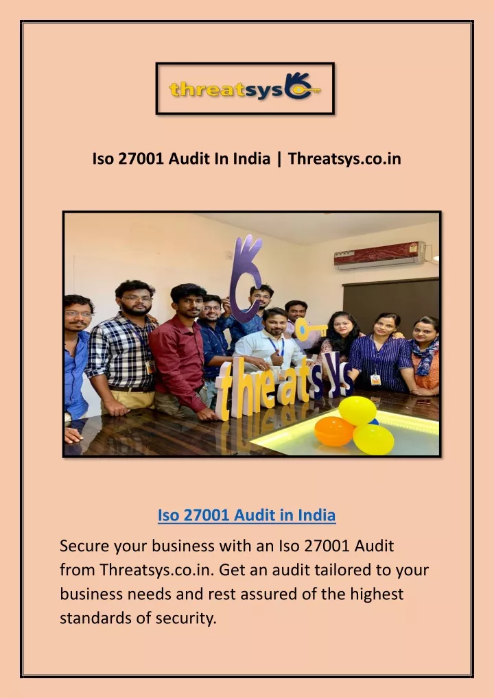 iso 27001 audit in india threatsys co in