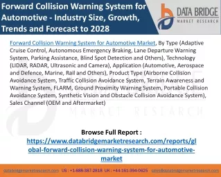 forward collision warning system for automotive