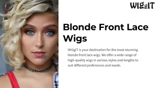 Blonde Front Lace Wigs