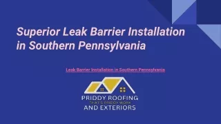 Trusted Leak Experts in Southern Pennsylvania