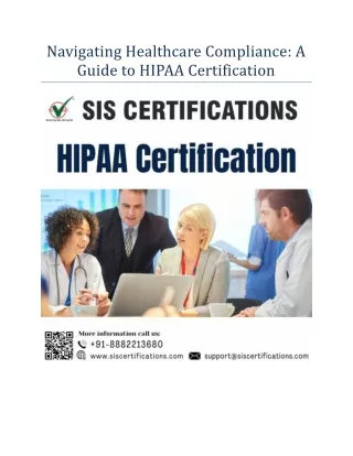 Navigating Healthcare Compliance: A Guide to HIPAA Certification