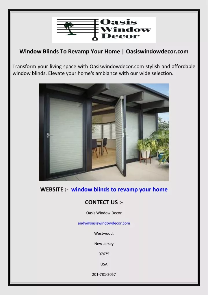 window blinds to revamp your home