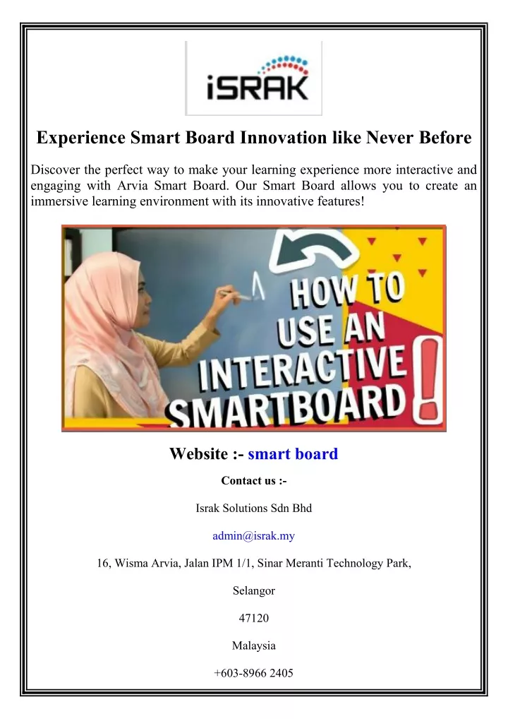 experience smart board innovation like never