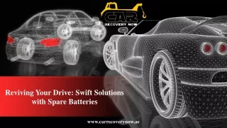 Reviving Your Drive Swift Solutions with Spare Batteries
