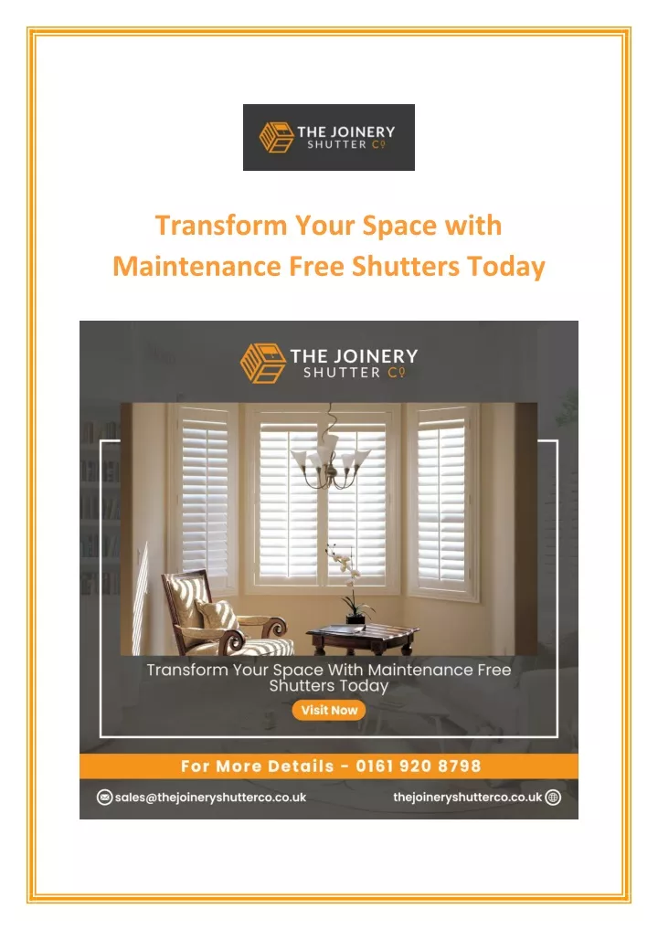 transform your space with maintenance free