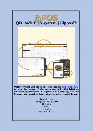 QR-kode POS-system  Llpos dk